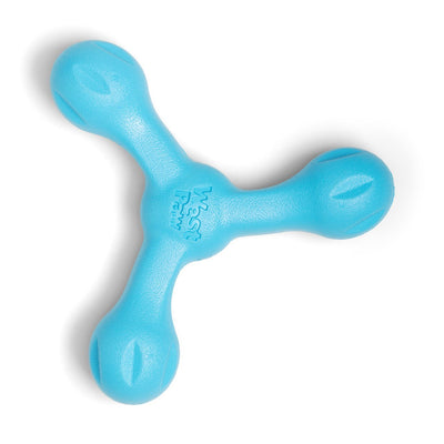 West Paw Skamp Flyer-Inspired Fetch Dog Toy - Aqua Blue West Paw