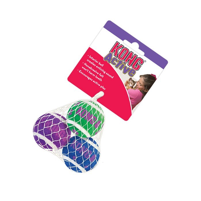 KONG Active Tennis Balls With Bells Kong