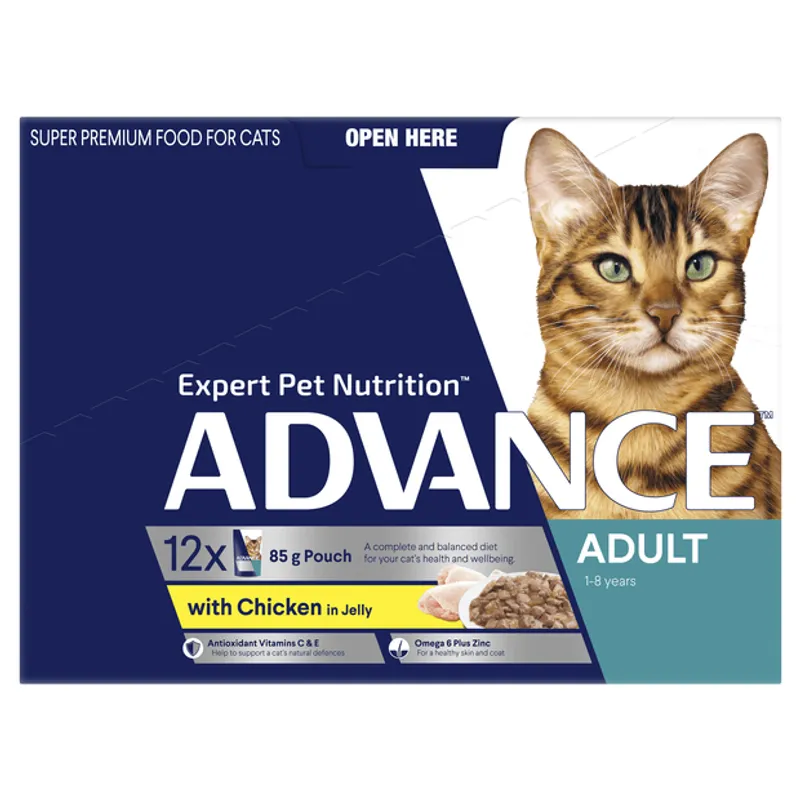 Advance Cat Wet Chicken Jelly Svms 85G 12Pk (Om12) Advance