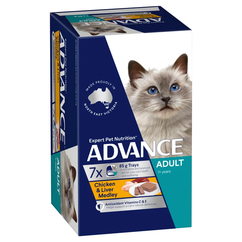 Advance Cat Adult Chicken Liver Med 85G 7Pk(Om7) Advance