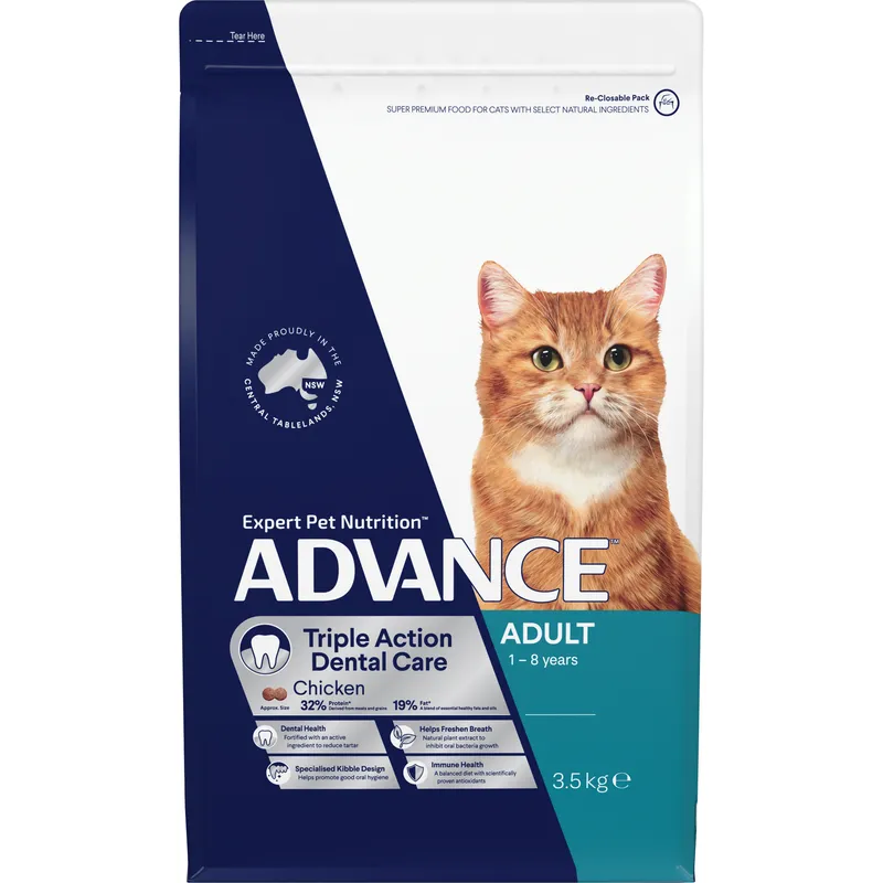 Advance Cat Adult Triple Action Dental Chicken 3.5Kg Advance