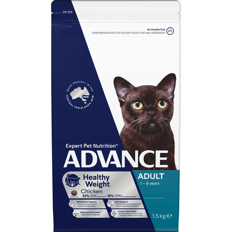 Advance Cat Adult Healthy Weight Chicken 1.5Kg Advance