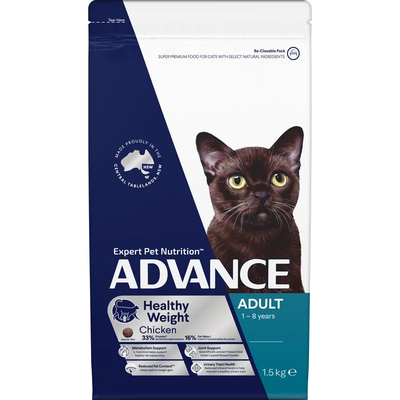 Advance Cat Adult Healthy Weight Chicken 1.5Kg Advance