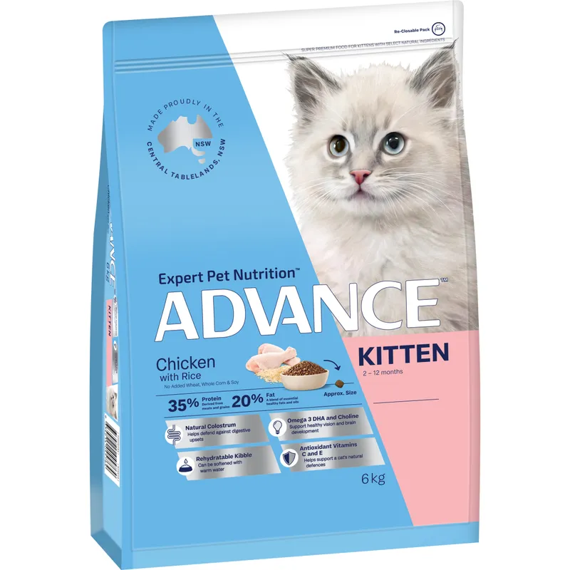 Advance Cat Dry Kitten Chicken With Rice 6Kg Advance