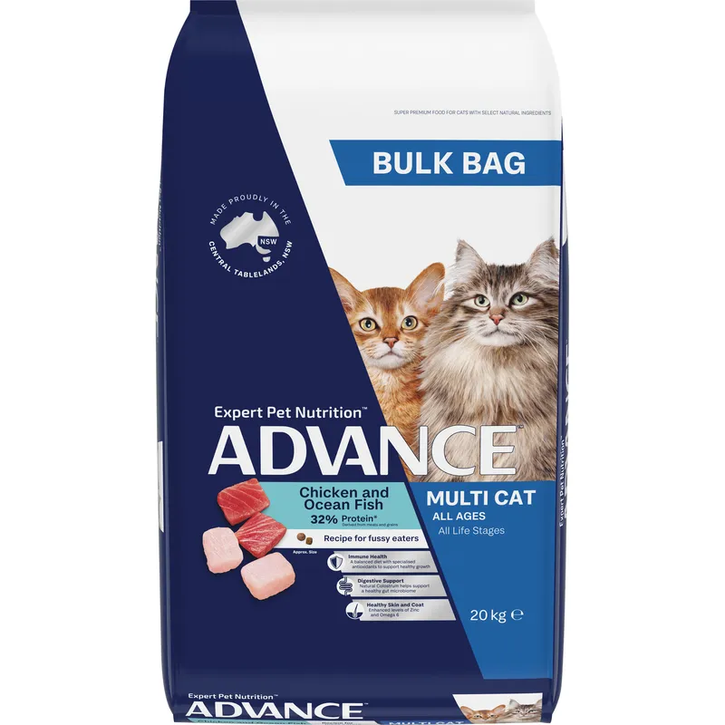 Advance Multi-Cat Adult Chicken And Ocean Fish 20Kg Advance