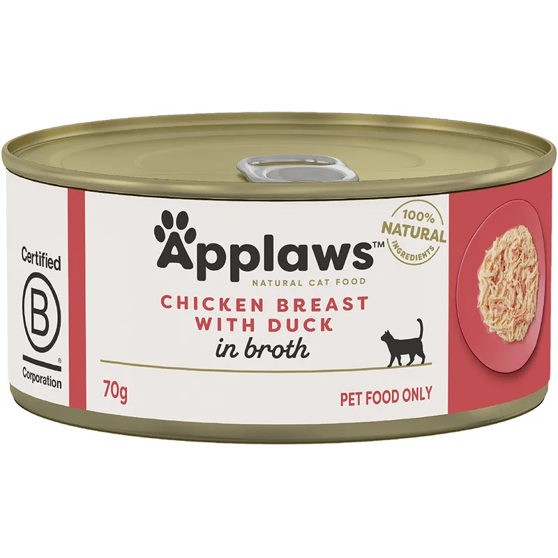 Applaws Cat Chicken Breast Duck In Broth 70G 24Pk(Om24) Applaws