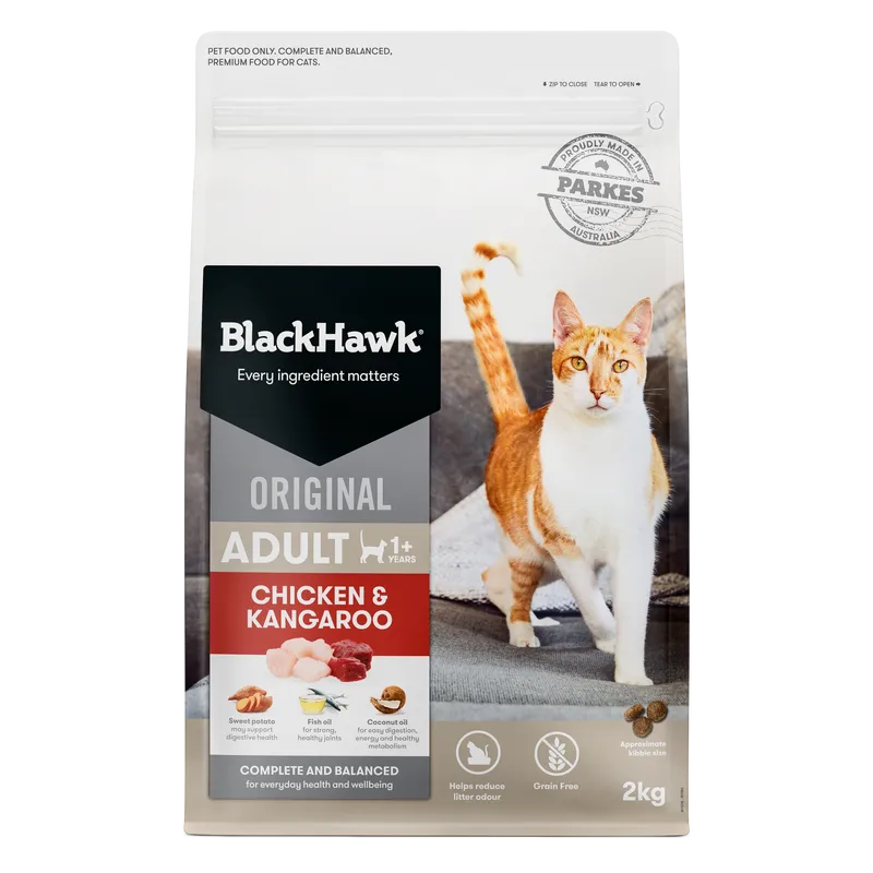 Black Hawk Cat Chicken Kangaroo 2Kg Black Hawk