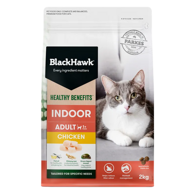 Black Hawk Cat Healthy Benefits Indoor Chkn 2Kg Black Hawk