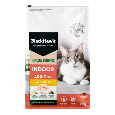 Black Hawk Cat Healthy Benefits Indoor Chkn 8Kg Black Hawk