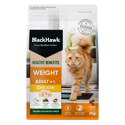 Black Hawk Cat Healthy Benefits W/Management Chkn 2Kg Black Hawk