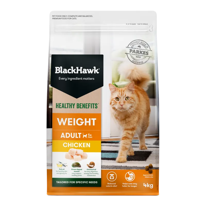 Black Hawk Cat Healthy Benefits W/Management Chkn 4Kg Black Hawk