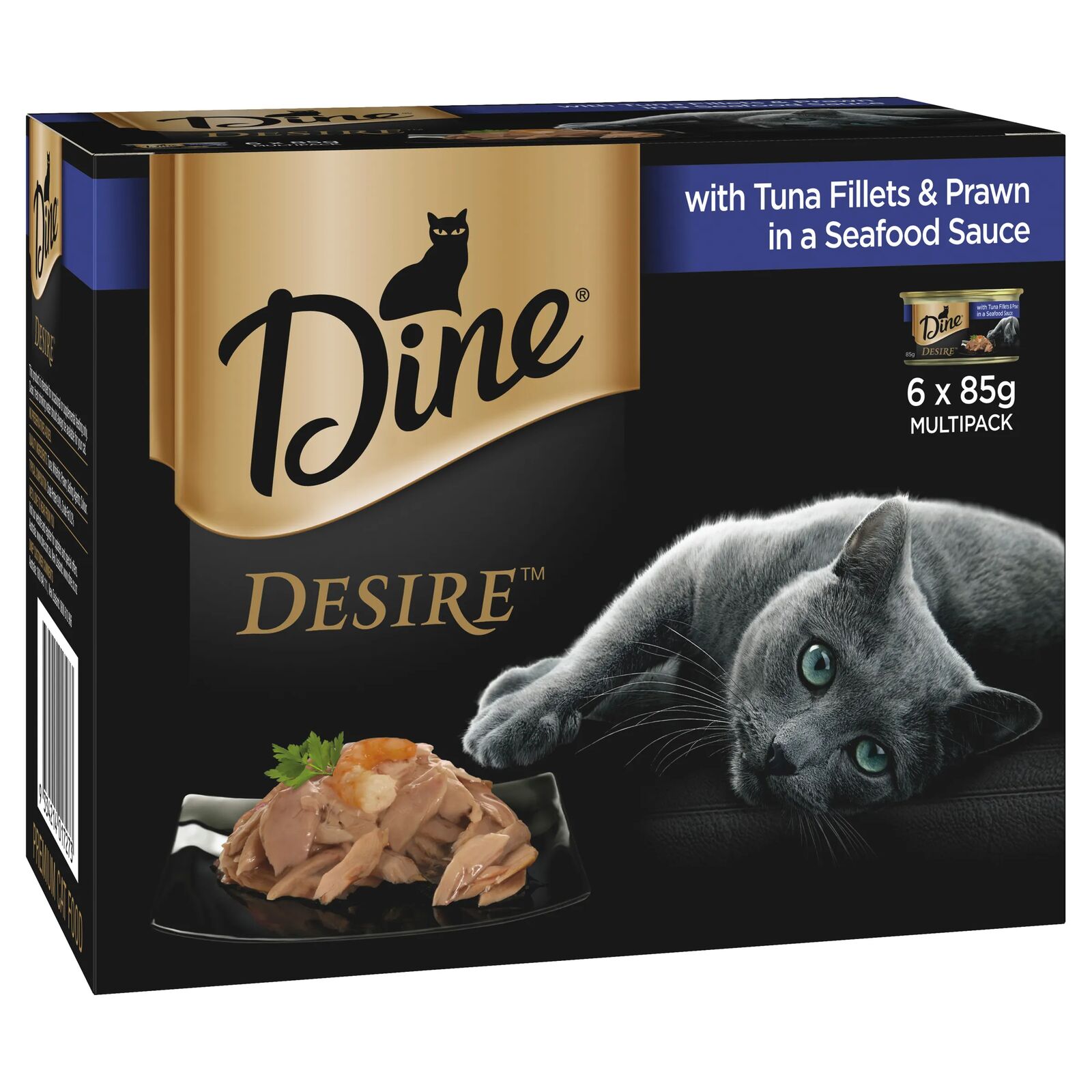 Dine Desire Tuna Flt & Prawn In Sfood Sauce 85G 1X6Pack(239241) Dine