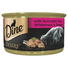 Dine Wet Desire Tuna Whmeat Snapr 85G 24Pk (Om24) Dine