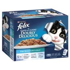 Felix Agail Gij Doubly Delicious Fish Selectns 12X85G 