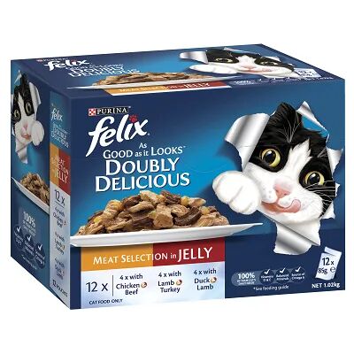 Felix Agail Gij Doubly Delicious Meat Select 12X85G 