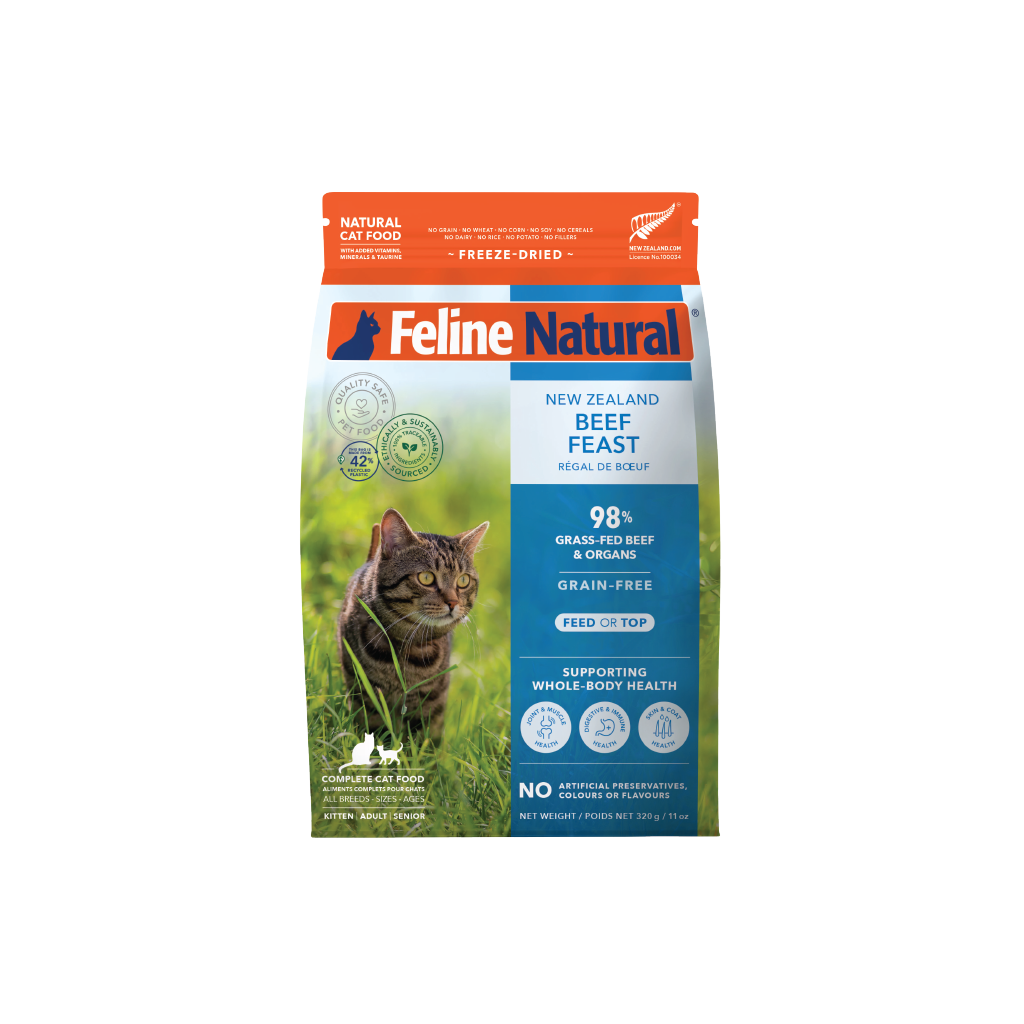 Feline Natural Grain-Free Fd Nz Beef Feast 320G 