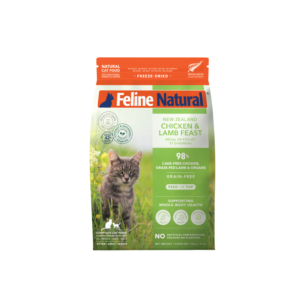 Feline Natural Grain-Free Fd Nz Chicken & Lamb Feast 320G 
