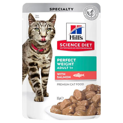 Hills Cat Adult Perfect Weight Pouches Salmon 85G 12Pack 