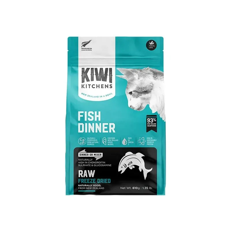 Kiwi Kitchens Freeze Dried Fish Cat Dinner 610G 
