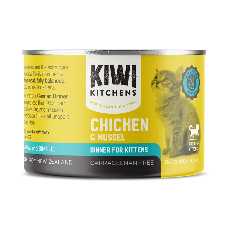 Kiwi Kitchens Kitten Chicken & Mussel 170G 18Pk(Om18) 