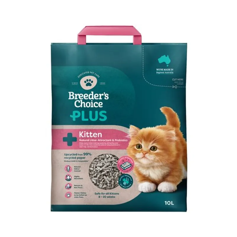 Breeders Choice Plus Kitten Litter 10Ltr Breeders Choice