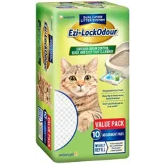 Ezi-Lockodour Absorbant Cat Pads 10Pk 