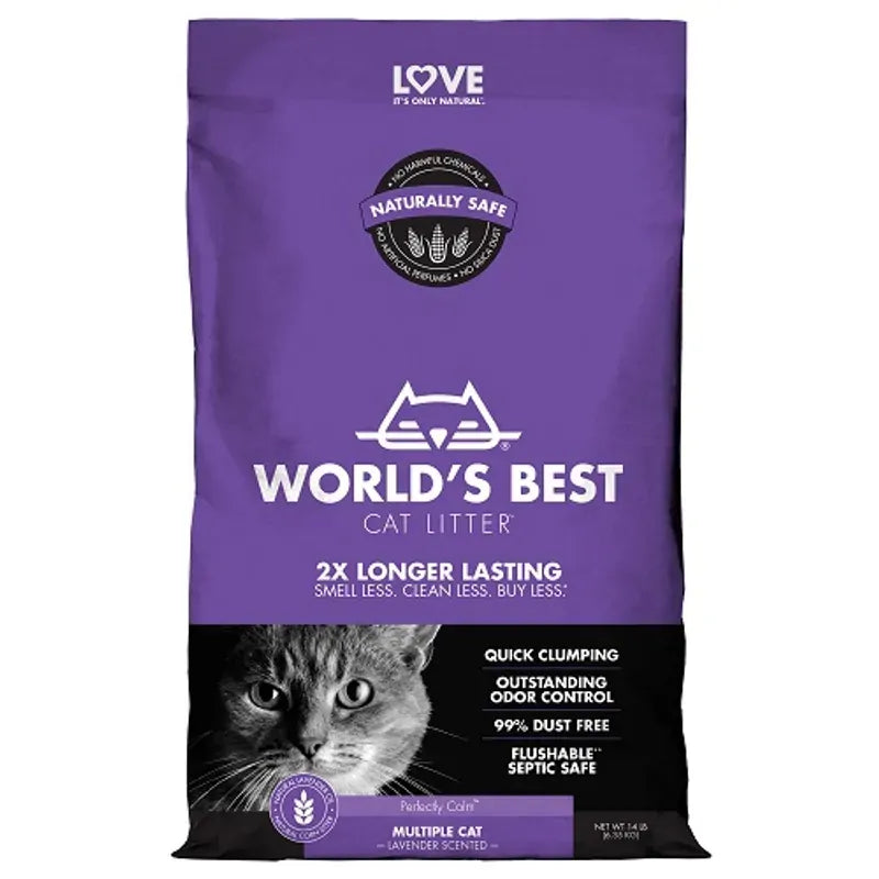 Worlds Best Cat Litter Lavender 6.35Kg Worlds Best