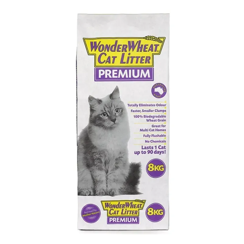 Wonder Wheat Cat Litter Premium 8Kg