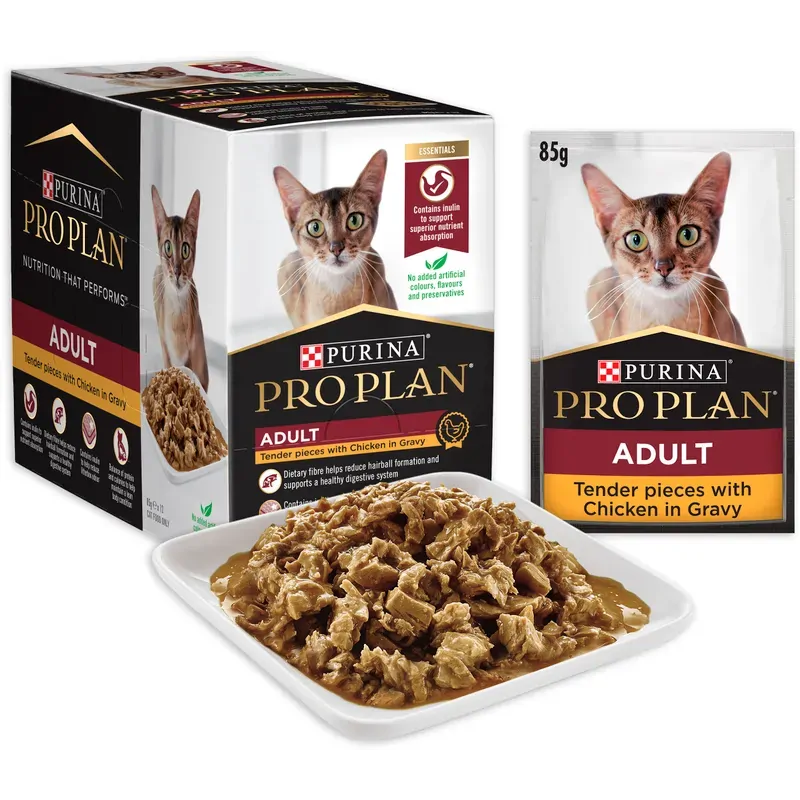 Pro Plan Adult Cat Chicken Pouch 85G 12Pk (Om12) 
