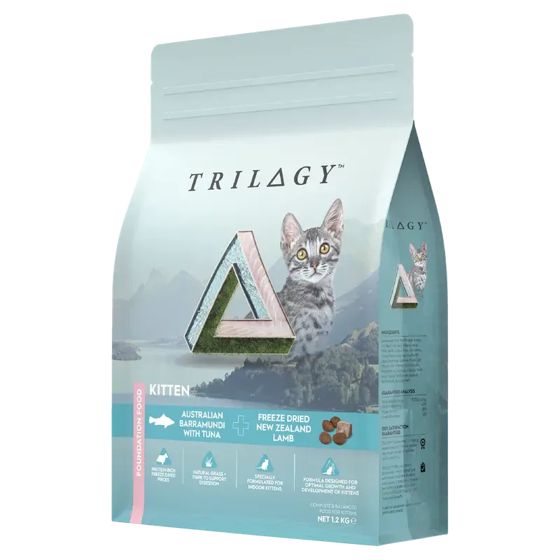 Trilogy Kitten Barramundi & Tuna 1.2Kg Trilogy