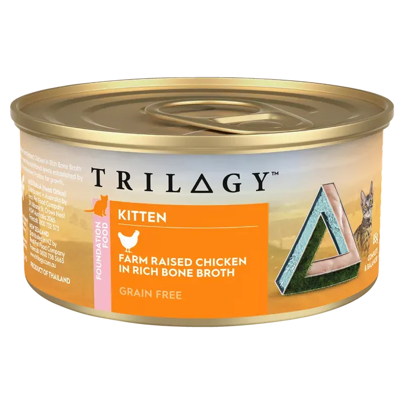 Trilogy Kitten Chicken In Bone Broth 85G 24Pk (Om24)