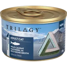 Trilogy Adult Mackrl In Bone Broth 85G 24Pk (Om24)