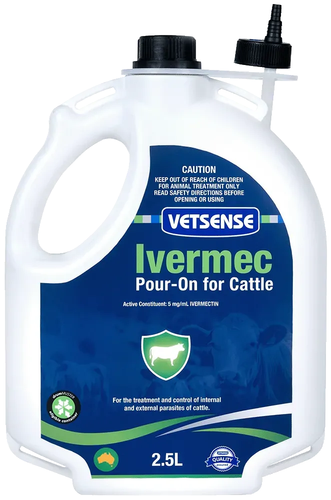 Vetsense Ivermec  Pour-On For Cattle 2.5L 