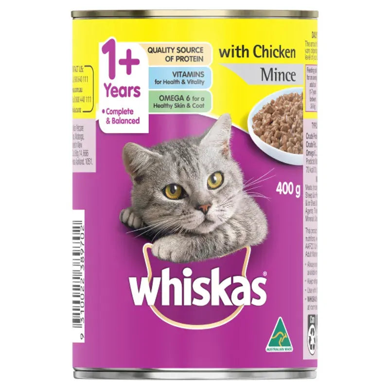 Whiskas Wet Chicken Mince 400G 24Pk (Om24) Whiskas
