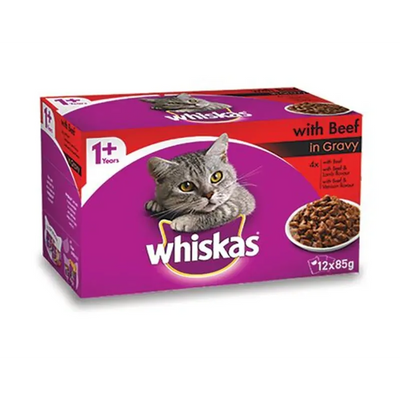 Whiskas Wet Favourites With Beef Mvms 85G 1X12Pk Whiskas