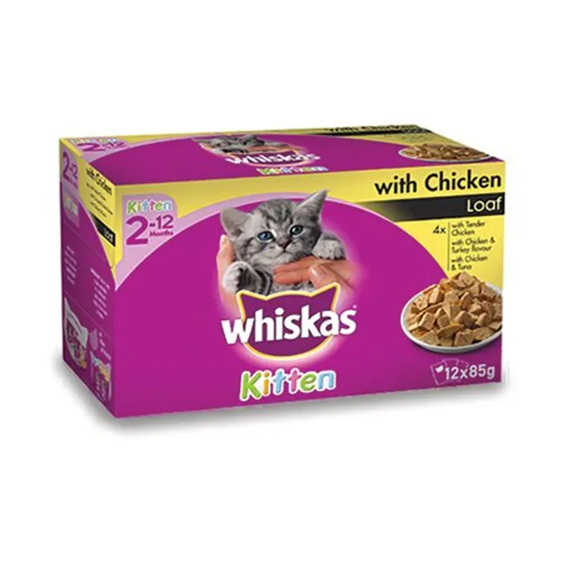 Whiskas Kitten Chicken With Gravy Mvms 85G 1X12Pk