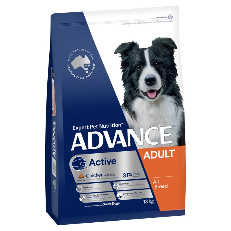 Advance Dog Dry Adult Dog All Breed Active 13Kg