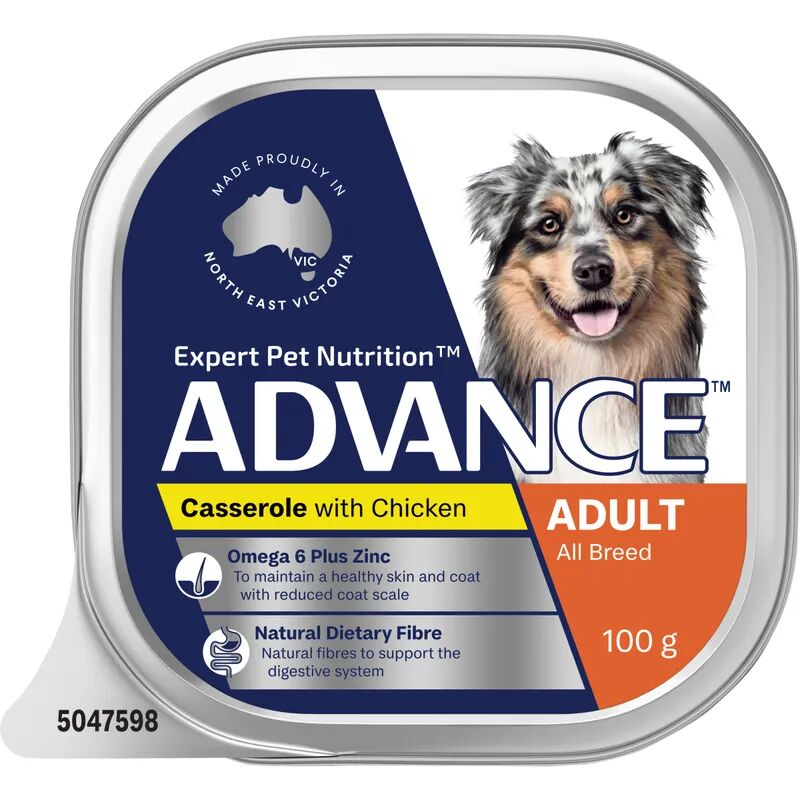 Advance Dog Adult Chicken Cass 100G 12Pack Advance