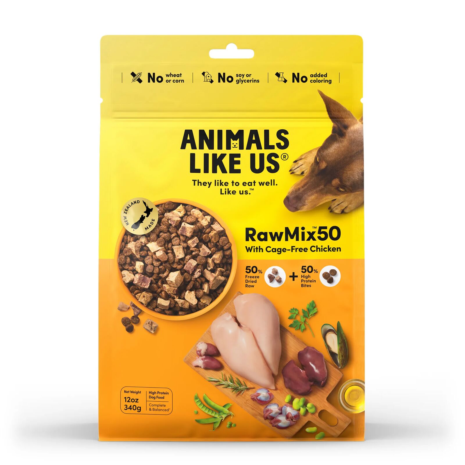 Animals Like Us Dog Rawmix50 With Cage-Free Chicken 340G Animals Like Us