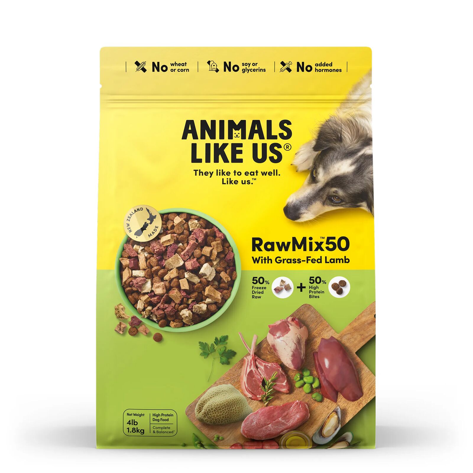 Animals Like Us Dog Rawmix50 Grass-Fed Lamb 1.8Kg Animals Like Us