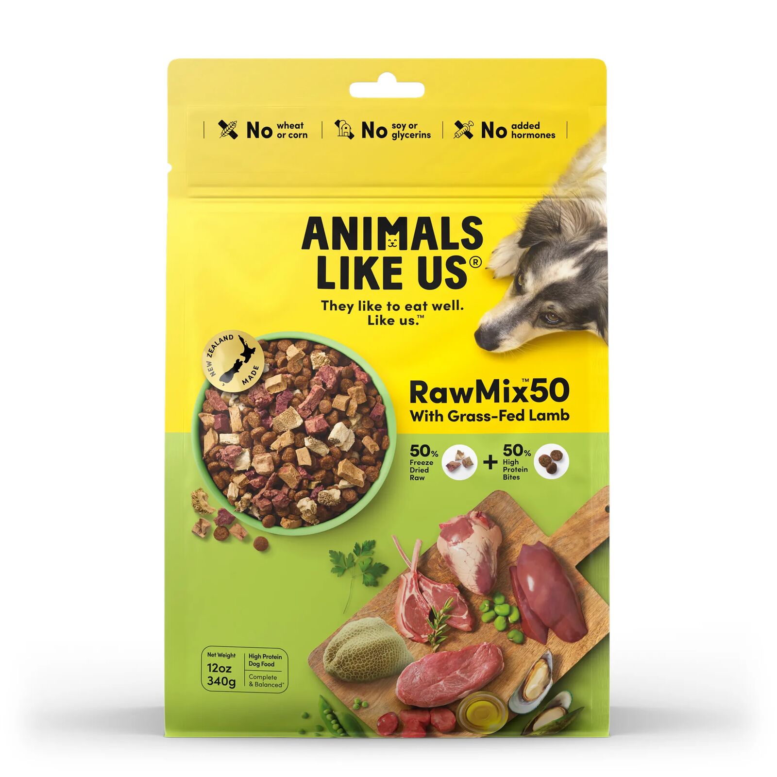 Animals Like Us Dog Rawmix50 Grass-Fed Lamb 340G Animals Like Us