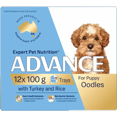 Advance Puppy Oodles Dog Wet Food Turkey Tray 100G 12Pk (Om 