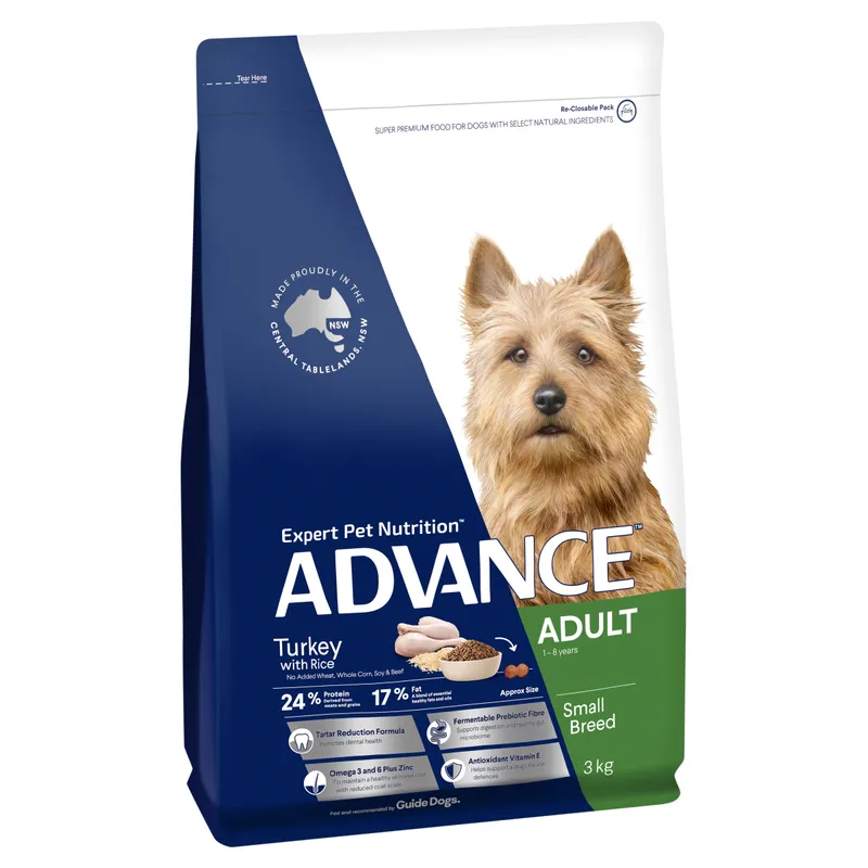 Advance Dog Adult Small Breed Turkey With Rice 3Kg Advance