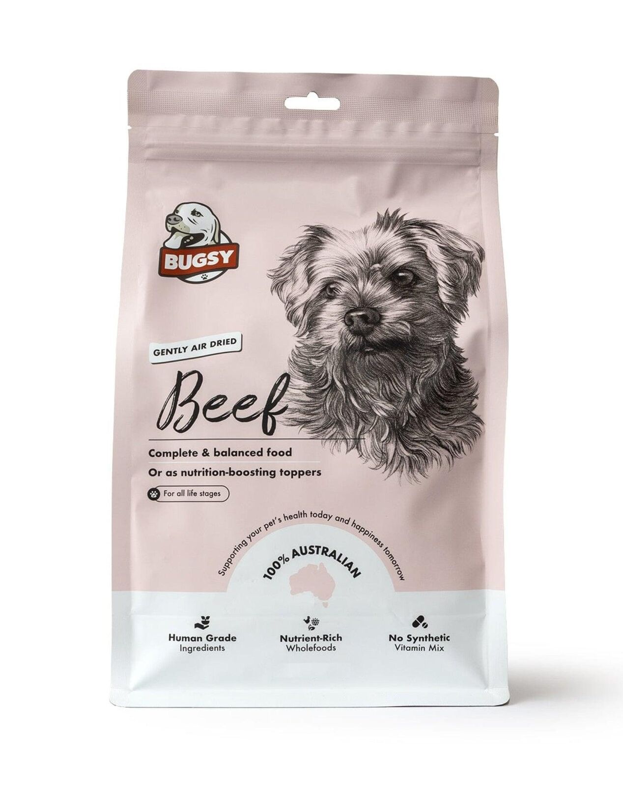 Bugsys Air-Dried Complete Diet For Dogs Beef  3.5Kg 