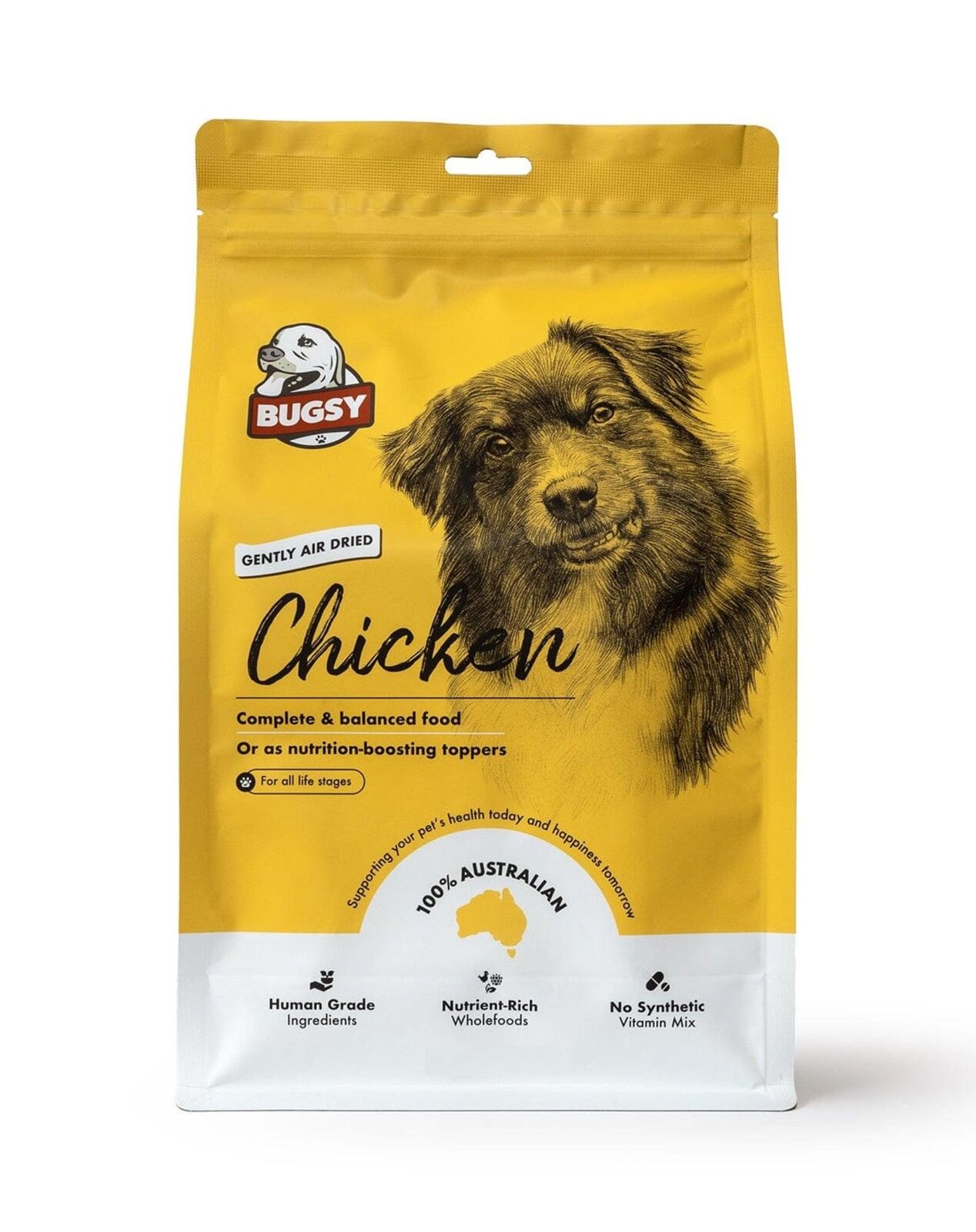 Bugsys Air-Dried Complete Diet For Dogs Chicken 1.1Kg 