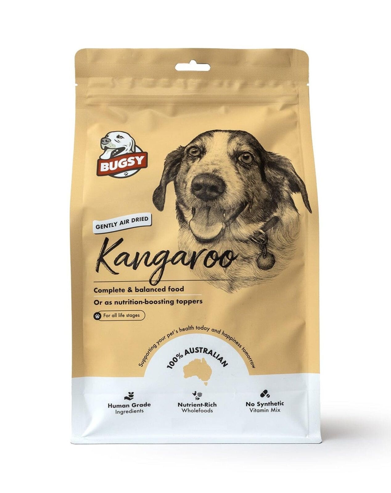 Bugsys Air-Dried Complete Diet For Dogs Kangaroo 1.1Kg 