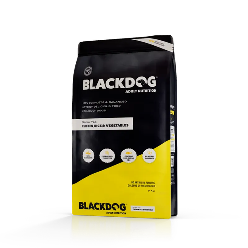 Black Dog Adult Chicken Rice & Vegetables 9Kg Black Dog