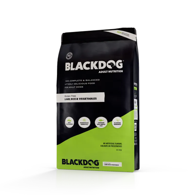 Black Dog Adult Lamb Rice & Vegetables 9Kg Black Dog