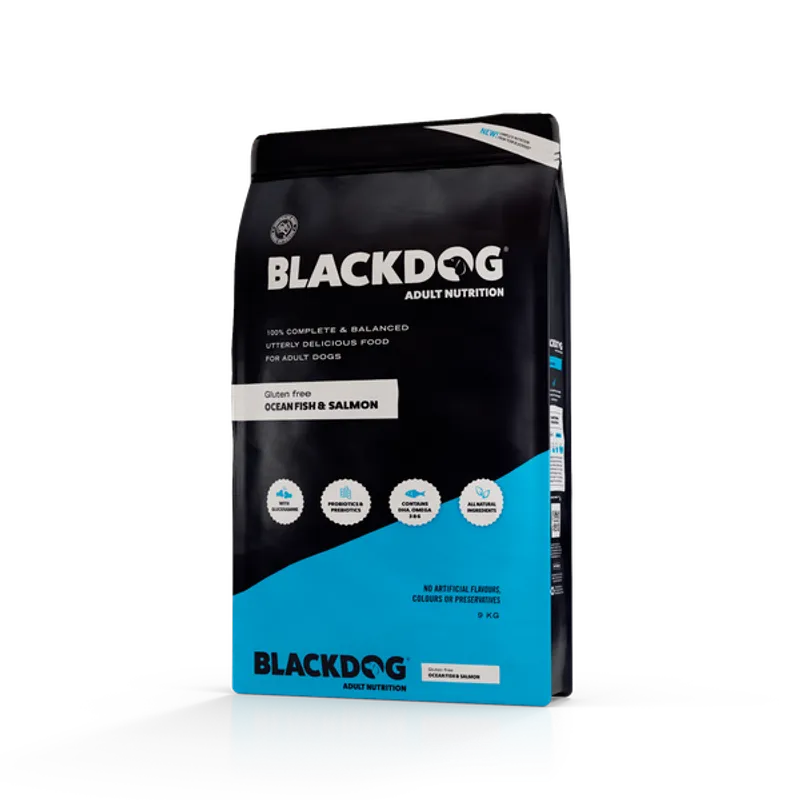 Black Dog Adult Salmon Ocean Fish Rice & Vegetables 9Kg Black Dog
