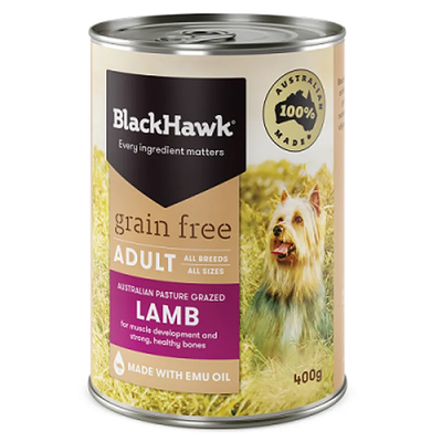 Black Hawk Grain Free Lamb 400G 12Pk (Om12) Black Hawk